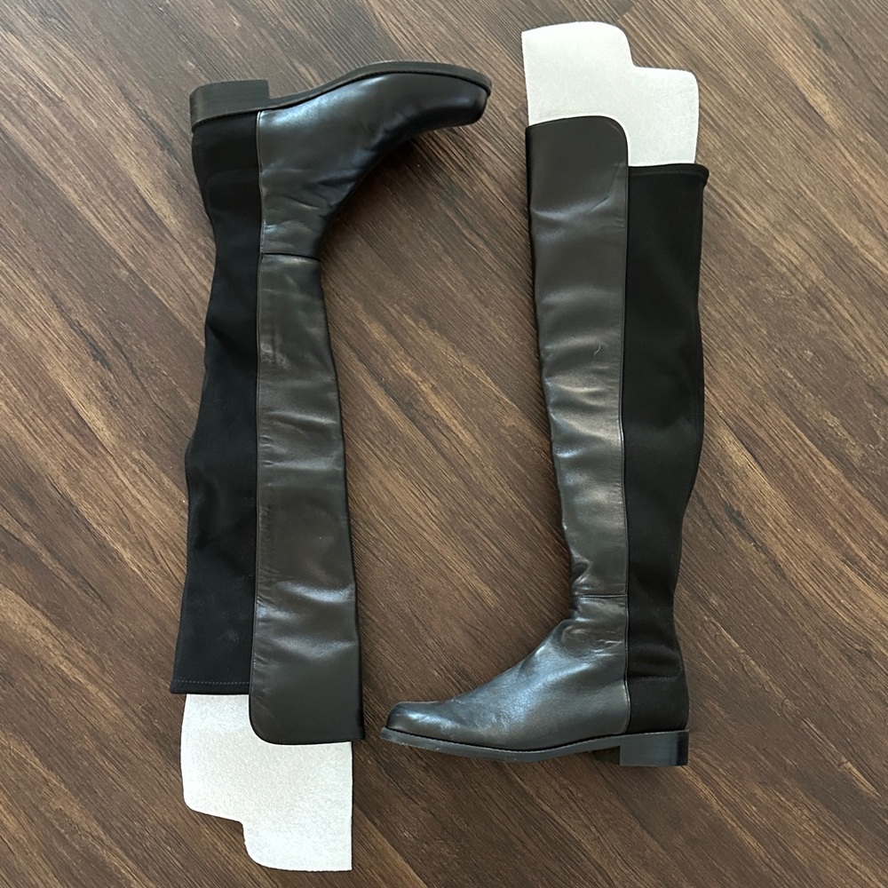Stuart Weitzman Black Over-the-Knee Boots - Picture 2 of 7